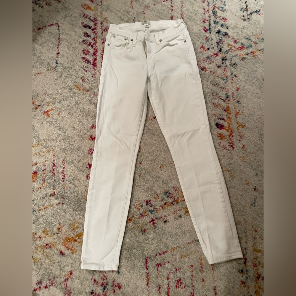 J. Crew white toothpick skinny jeans